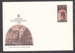 DDR 12/1988 - Leipzig Trade Fair, Post. Stationery (cover), Mint - Enveloppes - Neuves