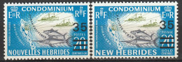 Nouvelles Hébrides Timbres De 1965 Surchargés 1970 N°298/299 Neuf*charnière - Neufs