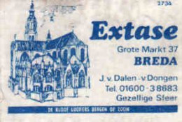 Dutch Matchbox Label, BREDA - North Brabant, EXTASE, J.v. Dalen - V. Dongen, Holland, Netherlands - Boites D'allumettes - Etiquettes