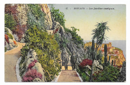 CPA - MONACO - Les Jardins Exotiques - 2 Hommes Se Promenant - N° 47 - Edit. Lemaitre - - Jardín Exótico