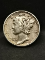 1 MERCURY DIME ARGENT 1945 PHILADELPHIE USA / SILVER 10 CENTS - 1916-1945: Mercury (Mercurio)