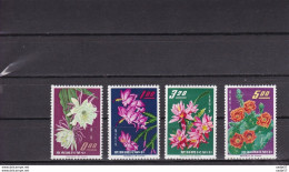 CACTUS - FLOWERS - FORMOSA - CHINA - 1964 Scott: 1386/1389, Yvert # 455/8, Mi 509/512 MH * - Cactussen
