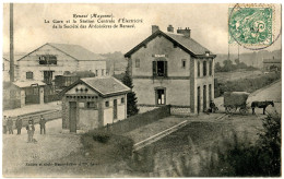 53 - MAYENNE - RENAZE - LA GARE ET LA STATION CENTRALE D'ELECTRICITE DE LA SOCIETE DES ARDOISIERES DE RENAZE - Otros & Sin Clasificación