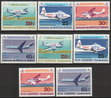 Nouvelles Hébrides Avions Divers 1972 France Anglaise N°318/325 Neuf** - Nuovi