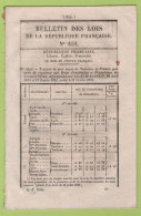 Delcampe - 1851  BULLETIN DES LOIS  TARIF FROMENT - BULLE EVEQUE ARRAS - Id. EVEQUE SAINT CLAUDE - TINCHEBRAY - BOURROU - LALOUBERE - Décrets & Lois
