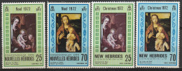 Nouvelles Hébrides Noel 1972 France Anglaise N°350/353 Neuf** - Nuovi