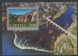 Latvia:Unused Block Latvian Bridges, Kuldiga Bridge, 2002, MNH - Lettonie