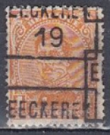 2434 Voorafstempeling Op Nr 135 - EECKEREN 19  - Positie C - Rollo De Sellos 1910-19