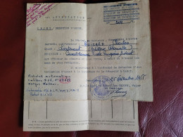 MILITARIA LOT DE 2 DOCUMENTS ATTESTATION DETENTION ARMES PISTOLET WALTER TROUPES MAROC CASABLANCA GARNISON 1955 - French