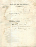 MILITARIA  Ordre Royal De La Légion D'honneur Nomination Chevalier Chirurgien Major à Oran 1835 2scans - Documenti