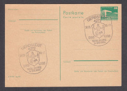 DDR 20/1985 - 1000 Years GERBSTEDT: Coat Of Arms, Post. Stationery With Spec. Cancelation - Briefe U. Dokumente