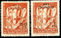 ESPAGNE / ESPANA / SPAIN - BARCELONA Impuestos Indirectes "VINS ESCUMOSOS" 50c Y 1Pta - Nuevo** - Revenue Stamps