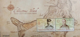 Christmas Island 2019, 19th Century Explorers, MNH S/S - Christmas Island