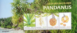 Cocos (Keeling) Islands 2022, Pandanus, MNH S/S - Cocos (Keeling) Islands