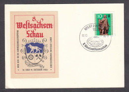 DDR 27/1986 - 8th World Saxony Show: Coat Of Arms, Post. Card With Spec. Cancelation - Enveloppes