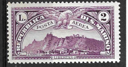 SAN MARINO - 1931 - POSTA AEREA - SAN  MARINO - LIRE 2 - NUOVO MNH** ( YVERT AV4- MICHEL 168  - SS PA 4) - Poste Aérienne