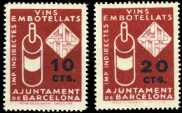 ESPAGNE / ESPANA / SPAIN - BARCELONA Impuestos Indirectes "VINS EMBOTELLATS" 10c Y 20c - Nuevo** - Fiscali