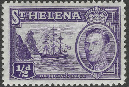 St Helena. 1938-44 KGVI. ½d MH. SG 131 - Saint Helena Island