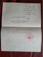 MILITARIA DOCUMENT REPORT PERIODE RESERVE DE L ARMEE ARMES TROUPES MAROC RABAT COINTET BIN EL OUIDANE 1955 - Frans