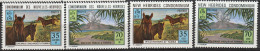 Nouvelles Hébrides Tourisme Chevaux Sauvages De Tanna Volcan De Tanna1973 France Anglaise N°370/373 Neuf** - Neufs