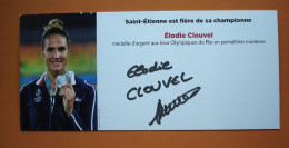 ELODIE CLOUVEL - Médaille D'Argent Aux J.O De RIO En PENTATHLON MODERNE (SAINT ETIENNE) - Autographe... - Sportspeople