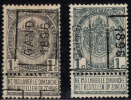 Preo's (53) "GAND 1896" OCVB 52 A+B - Rollenmarken 1894-99