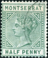 MONTSERRAT, REGINA VITTORIA, 1884, FRANCOBOLLI USATI Scott:MS 5, Yt:MS 7, Sg:MS 7 - Montserrat