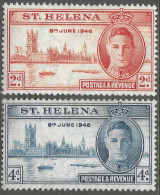 St Helena. 1946 Victory. MH Complete Set. SG 141-142 - Saint Helena Island