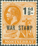 MONTSERRAT, RE GIORGIO V, 1919, FRANCOBOLLI NUOVI (MLH*) Scott:MS MR3, Yt:MS 55 - Montserrat