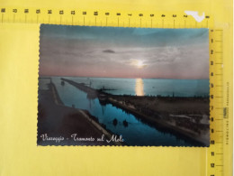 CT-05017- VIAREGGIO- TRAMONTO SUL MOLO - ACQUERELLATA BIAGGIATA 1955 - Viareggio