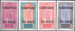 NIGER FRANCESE, FRENCH NIGER, COSTUMI LOCALI, 1921-1926, FRANCOBOLLI NUOVI (MNH**) Scott:NE 6,11,16,17 - Ongebruikt