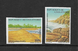 COTE D'IVOIRE 1986 PAYSAGES COTIERS  YVERT N°777/778 NON DENTELE    NEUF MNH** - Other & Unclassified