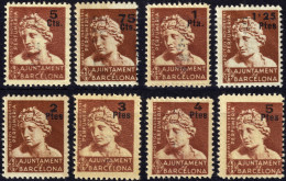 ESPAGNE / ESPANA / SPAIN - BARCELONA Impuestos Indirectes "PERFUMERIA" 5c, 75c, 1P, 1,25P, 2P, 3P, 4P Y 5P - Nuevo ** - Revenue Stamps