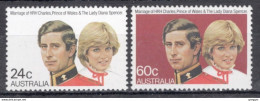 Australia 1981 Set Of Stamps  To Celebrate  Royal Wedding In Unmounted Mint - Nuevos