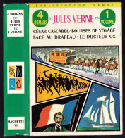 Hachette - Bibliothèque Verte N°VI - Jules Verne - "4 Romans En 1 Volume" - 1964 - #Ben&JVerne - #Ben&Voldble - Bibliotheque Verte