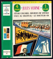 Hachette - Bibliothèque Verte N°VI - Jules Verne - "4 Romans En 1 Volume" - 1964 - #Ben&JVerne - Bibliotheque Verte