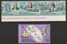 Nouvelles Hébrides Bicentenaire De La Découverte Des Iles 1974 N°394/397 Neuf** - Unused Stamps