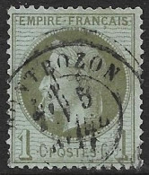 France N°25b Variété à La Cigarette. Signé Calves. Cote 1450€. - 1863-1870 Napoleon III With Laurels