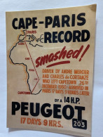 CP - Cape Paris Record Peugeot Le Cap Paris 2003 - Rally Racing