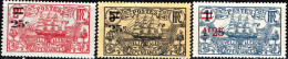 NUOVA CALEDONIA, NEW CALEDONIA, NAVI, 1924, FRANCOBOLLI NUOVI (MLH*) Scott:NC 125,126,131 - Neufs