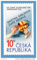 ** 629 Czech Republic  Vancouver Winter Olympic Games Martina Sablikova Gold Medals Skating  2010 - Unused Stamps