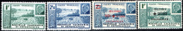 NUOVA CALEDONIA, NEW CALEDONIA, NOUMEA ROADSTEAD, PETAIN, 1941-1944, FRANC. NUOVI (MLH*) Scott:NC 216A,216B,B12A,B12B - Neufs