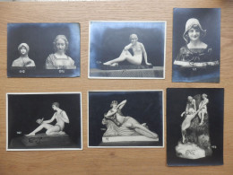 LOT DE 6 PHOTOS STATUES BAIGNEUSES PARESSE MADAME BARABINO CARDELLINO G.V ALTIERI - Voorwerpen