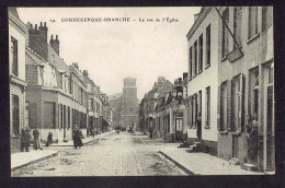 CPA 59 - COUDEKERQUE BRANCHE - LA RUE DE L'EGLISE - Coudekerque Branche