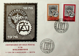 1977 Moçambique FDC 3º Centenário Do Selo Postal De Moçambique 1876 - 1976 - Mozambique