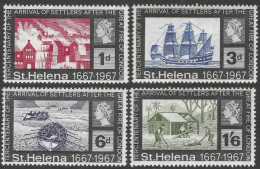 St Helena. 1967 300th Anniv Of Arrival Of Settlers After Great Fire Of London. MH Complete Set. SG 214-217 - Saint Helena Island