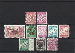 !!! ALGÉRIE, TIMBRES TAXES DE 1942/1947, NEUFS, SANS CHARNIÈRES - Timbres-taxe