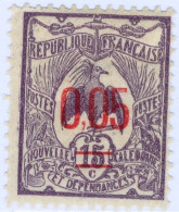 NUOVA CALEDONIA, NEW CALEDONIA, FAUNA, UCCELLI, BIRDS, 1922, FRANCOBOLLI NUOVI (MLH*) Scott:NC 123, Yt:NC 126 - Nuovi