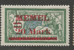 MEMEL  N° 37 NEUF* TRACE DE CHARNIERE  / Hinge / MH - Unused Stamps