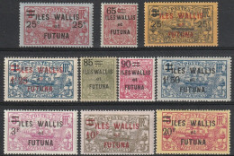 WALLIS ET FUTUNA 1924-27 - TYPES DE 1920 AVEC NOUVELLE VALEUR EN SURCHARGE  10v - Nuovi